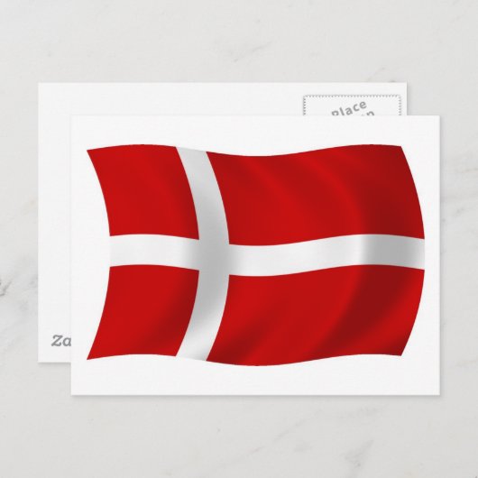Dänemark Flag Postkarte (Vorne/Hinten)