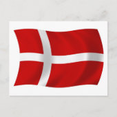 Dänemark Flag Postkarte (Vorderseite)