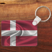 Dänemark Flag Schlüsselanhänger (Vorderseite)