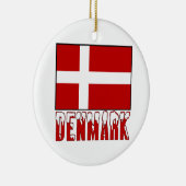 Dänemark Flag Snow Keramikornament (Rechts)