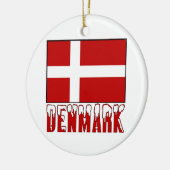 Dänemark Flag Snow Keramikornament (Links)
