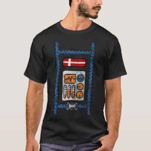 Dänemark Flag Space Astronaut Kostüm Dänische Kind T-Shirt