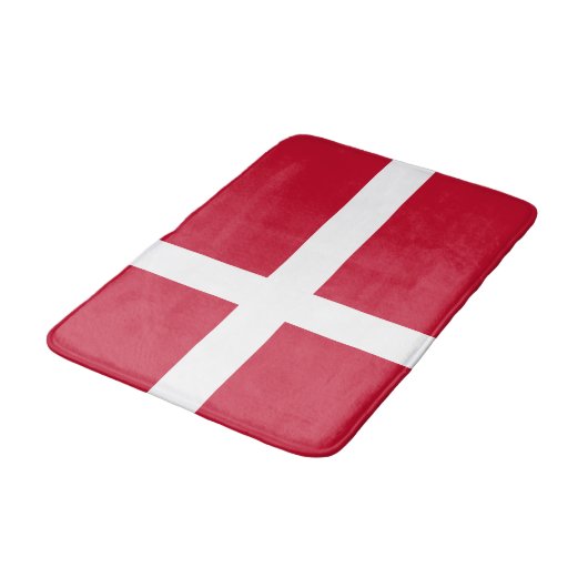 Dänemark Flagge Badematte (Schrägansicht)