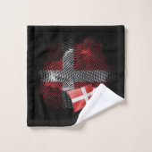 Dänemark-Flagge Badhandtuch Set (Waschlappen)