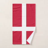 Dänemark Flagge Badhandtuch Set (Handtuch)