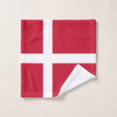 Dänemark Flagge Badhandtuch Set (Waschlappen)