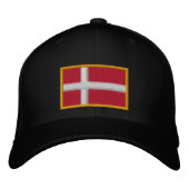 Dänemark Flagge Bestickte Baseballkappe (Vorderseite)
