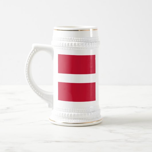 Dänemark Flagge Bierglas (Links)