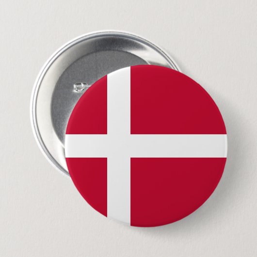 Dänemark Flagge Button (Vorne & Hinten)