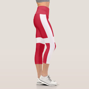 Dänemark Flagge Capri Leggings