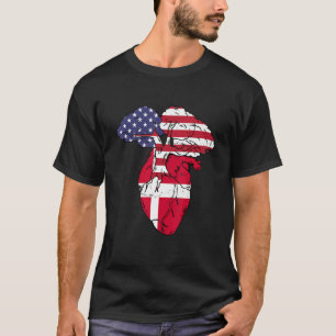 Dänemark Flagge Dänemark Dänemark Pride Heart T-Shirt