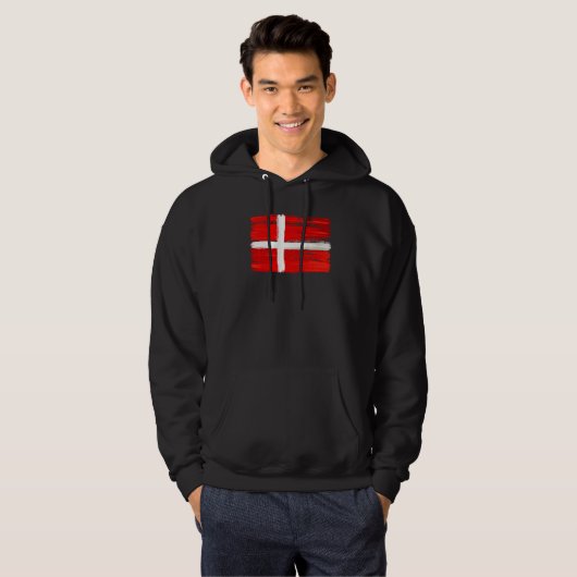 Dänemark Flagge Dänemark Hoodie (Vorne ganz)