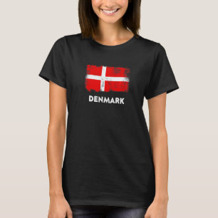 Dänemark Flagge Danemark White Red T-Shirt