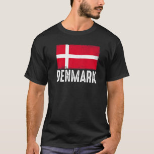 Dänemark Flagge Dänische Fußballmannschaft Fußball T-Shirt