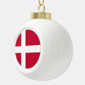 Dänemark Flagge Dänisches Patriotikum Keramik Kugel-Ornament (Rechts)