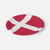 Dänemark Flagge Dänisches Patriotikum Pappteller (Schrägansicht)