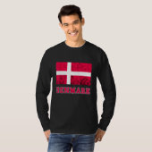 Dänemark Flagge Dannebrog Retro Dänemark Pride Dan T-Shirt (Vorne ganz)