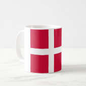 Dänemark-Flagge DK Kaffeetasse (Vorderseite Links)