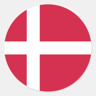 Dänemark-Flagge DK Runder Aufkleber
