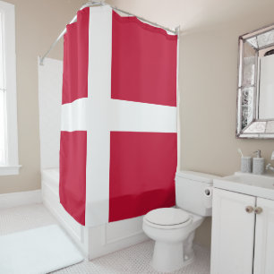 Dänemark-Flagge Duschvorhang