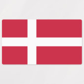 Dänemark Flagge Etiketten (Design 2)