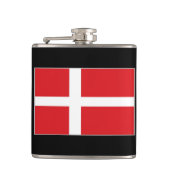 Dänemark Flagge Flachmann (Vorderseite)