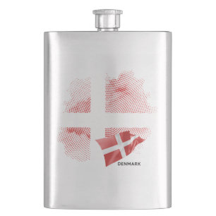 Dänemark-Flagge Flachmann