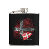 Dänemark-Flagge Flachmann (Vorderseite)