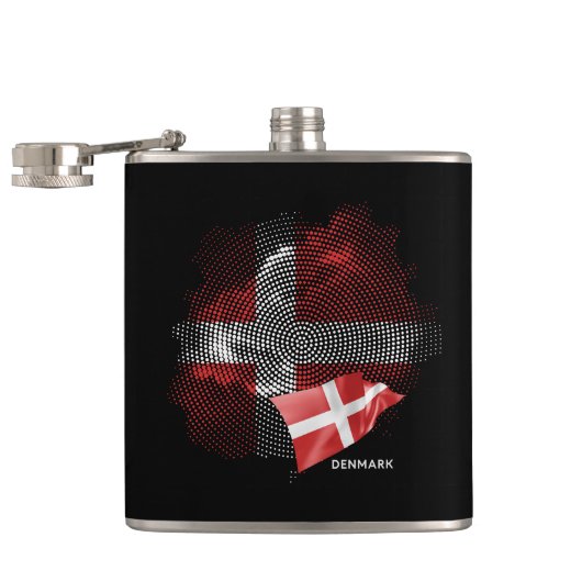 Dänemark-Flagge Flachmann (Geöffnet)