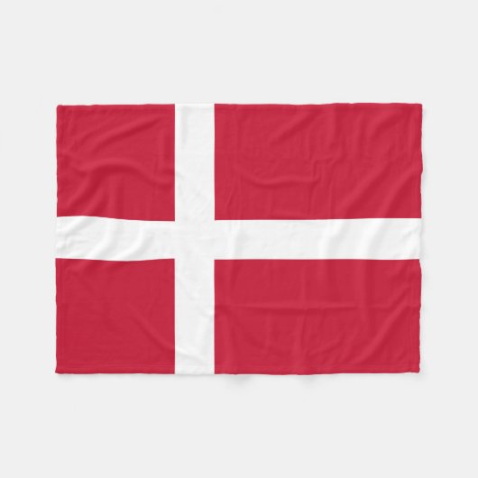 Dänemark Flagge Fleecedecke (Vorderseite (Horizontal))