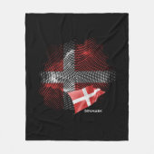 Dänemark-Flagge Fleecedecke (Vorderseite)