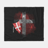 Dänemark-Flagge Fleecedecke (Vorderseite (Horizontal))