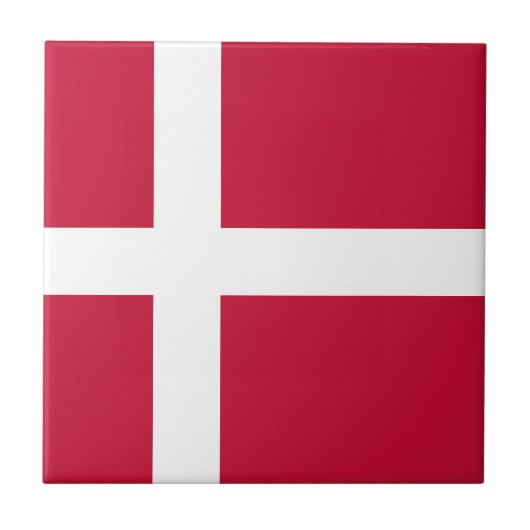 Dänemark-Flagge Fliese (Vorderseite)
