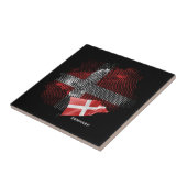 Dänemark-Flagge Fliese (Seite)