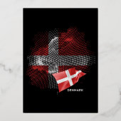 Dänemark-Flagge Folieneinladung (Vorderseite)