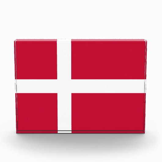 Dänemark-Flagge Fotoblock (Vorderseite)