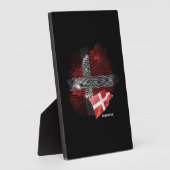 Dänemark-Flagge Fotoplatte (Seite)