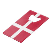 Dänemark Flagge Geldbeutel Flaschenöffner (Vorderseite Schrägansicht)