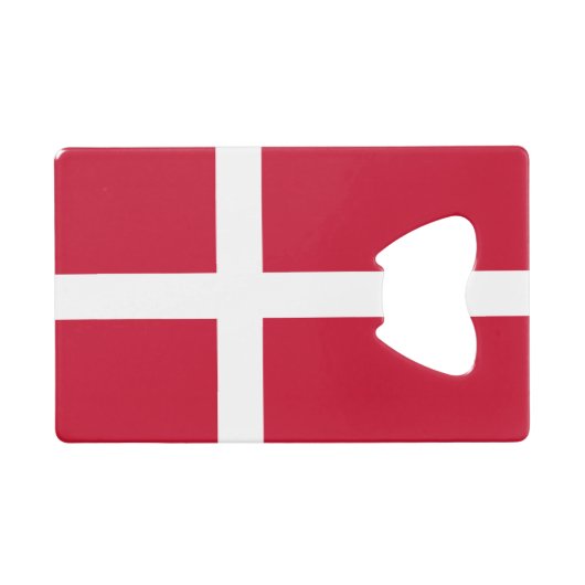 Dänemark Flagge Geldbeutel Flaschenöffner (Vorderseite (Horizontal))