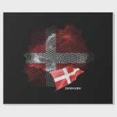 Dänemark-Flagge Geschenkpapier (Flach)