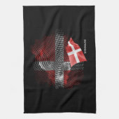 Dänemark-Flagge Geschirrtuch (Vertikal)