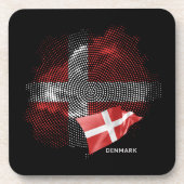 Dänemark-Flagge Getränkeuntersetzer (Vorderseite)