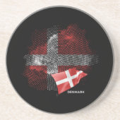 Dänemark-Flagge Getränkeuntersetzer (Vorne)