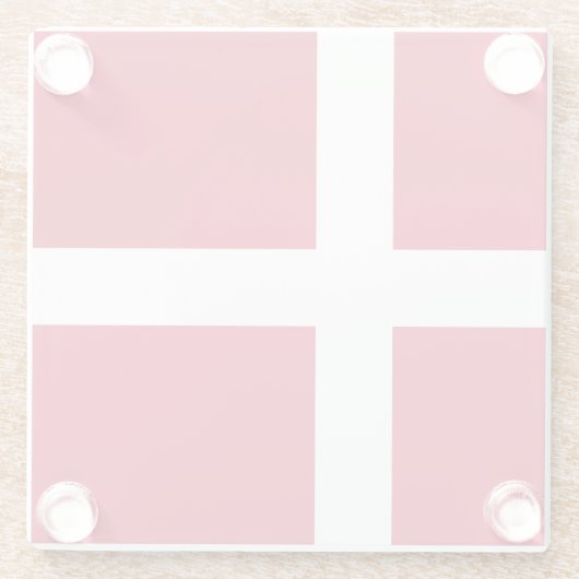 Dänemark Flagge Glasuntersetzer (Rückseite)