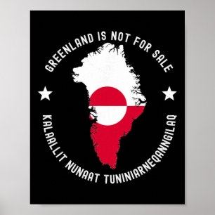 Dänemark-Flagge Grönland ist nicht zu verkaufen Üb Poster