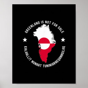 Dänemark-Flagge Grönland ist nicht zu verkaufen Üb Poster