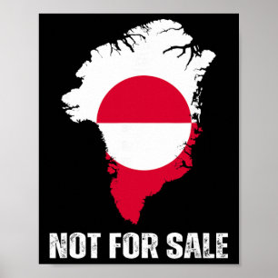 Dänemark-Flagge Grönland steht nicht zum Verkauf A Poster