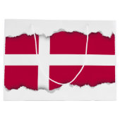 Dänemark Flagge Große Geschenktüte (Rückseite)