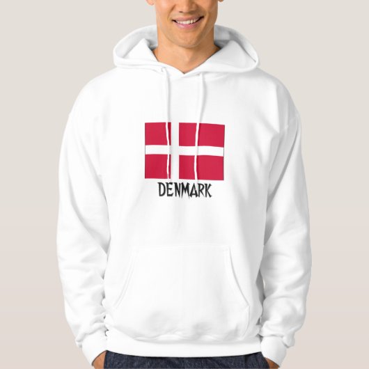 Dänemark-Flagge Hoodie (Vorderseite)