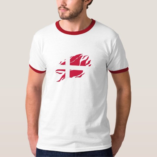 Dänemark Flagge in mir, Skandinavien Klaw-Mark T-Shirt (Vorderseite)